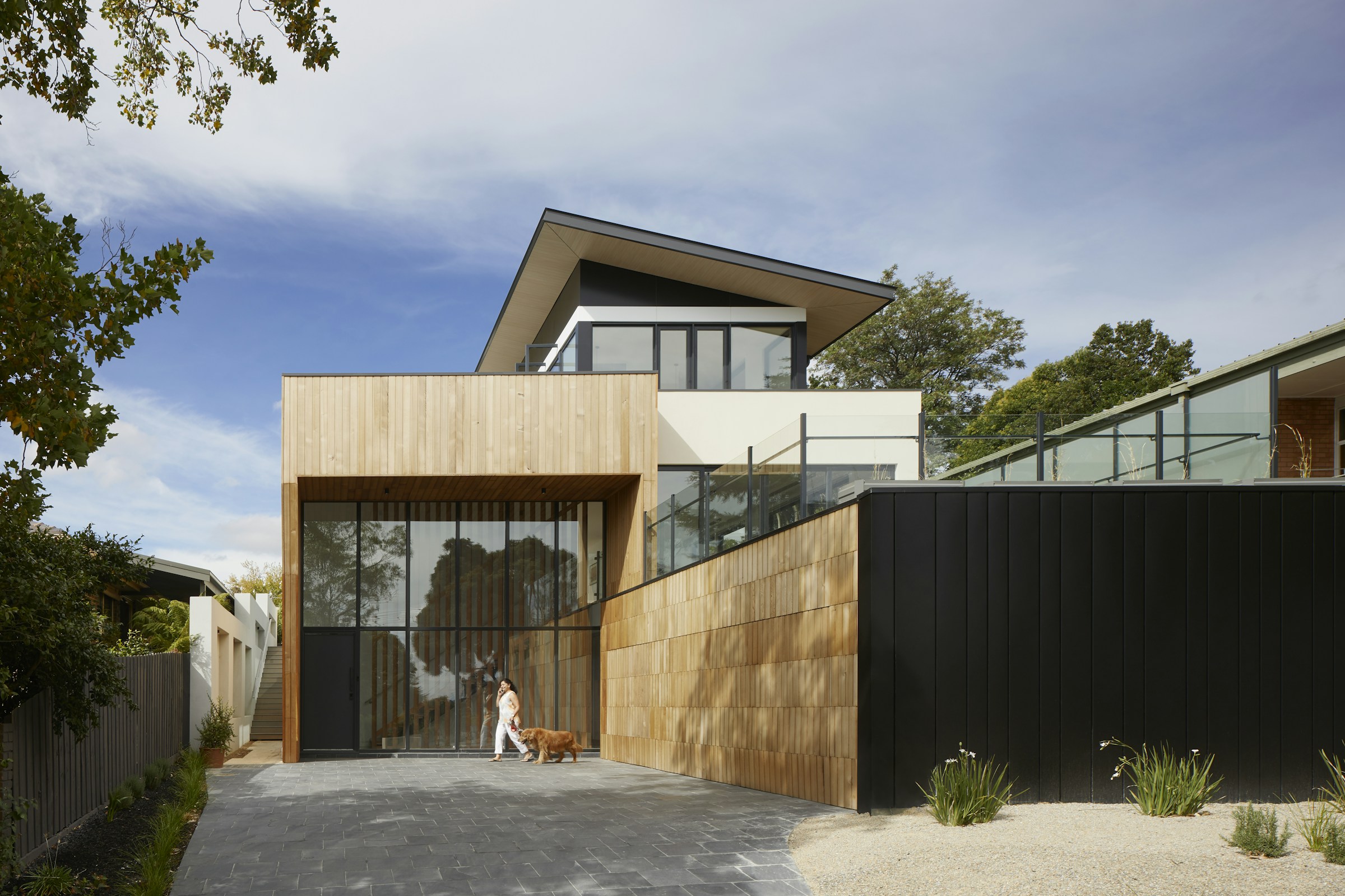 Modern renovated home with timber cladding