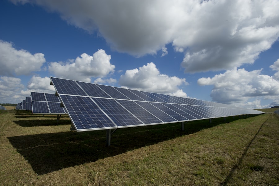Solar panels on a residential rooftop